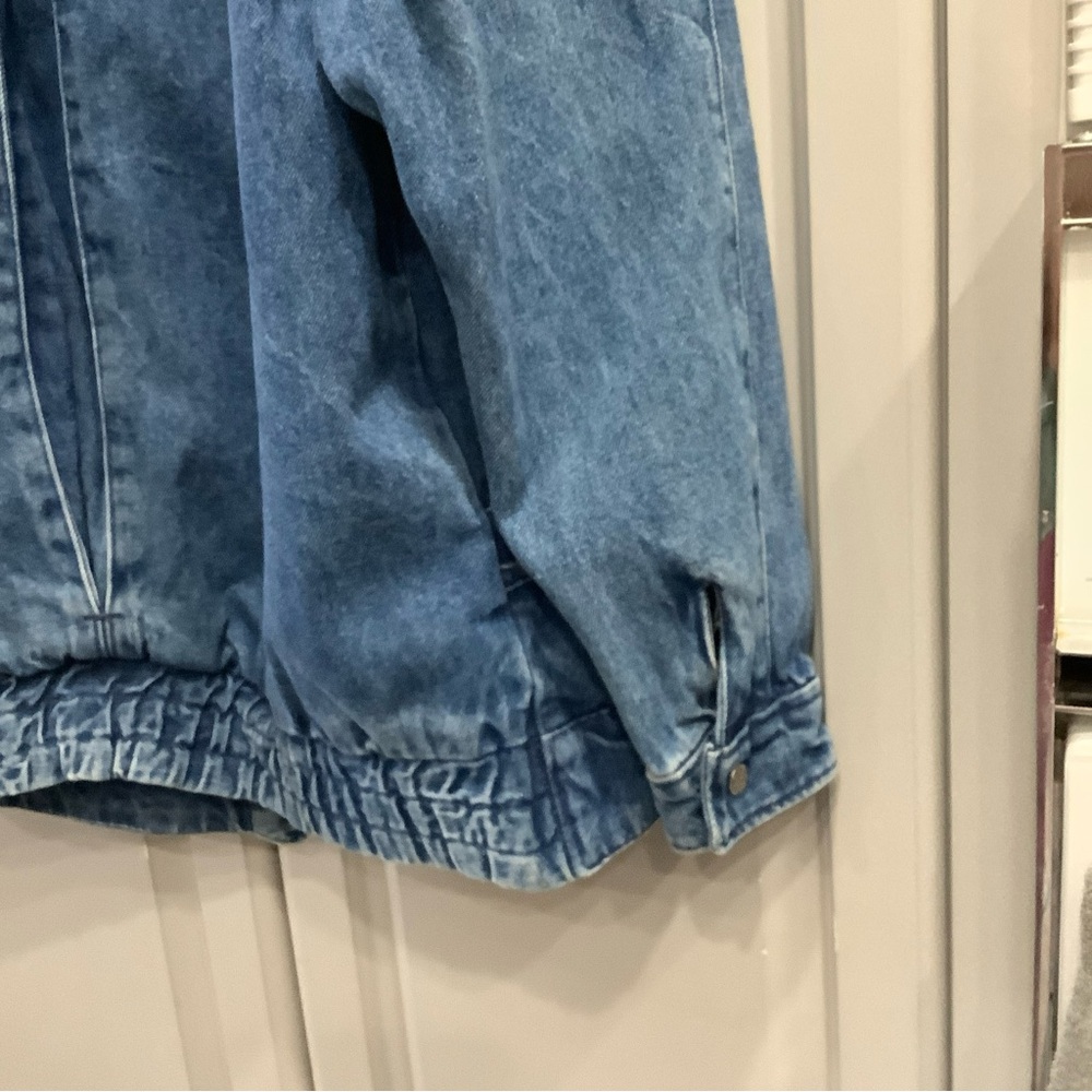 S.B. II by Bitterman Woman’s Vtg Blue Denim Coat Jacket Sz L, Snap Closure - Picture 11 of 11